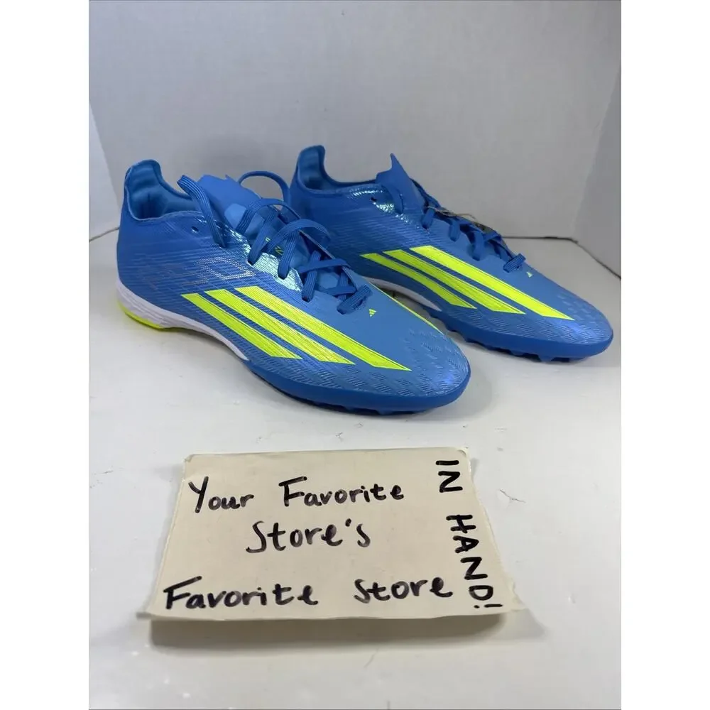 Adidas F50 Pro Turf Soccer Shoes Cleats Blue Yellow JR8942 Men's Size 10.5 NEW!
